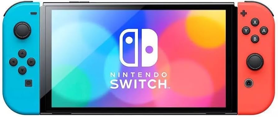 Nintendo switch 新型＋Joy-Con Nintendo Switch – OLED Model w/ Neon Red & Neon Blue Joy-Con
